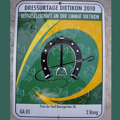 News - Pferde - 2010 - Dressurprüfung „Reitgesellschaft an der Limmat“ in Dietikon