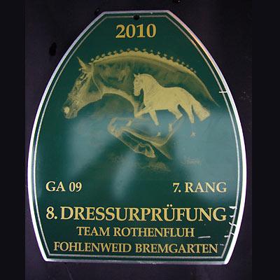 News - Pferde - 2010 - Dressurprüfung - Team Rothenfluh Fohlenweid Bremgarten