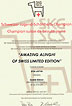 Urkunde - Alinghi - Schweizer Junior Champion